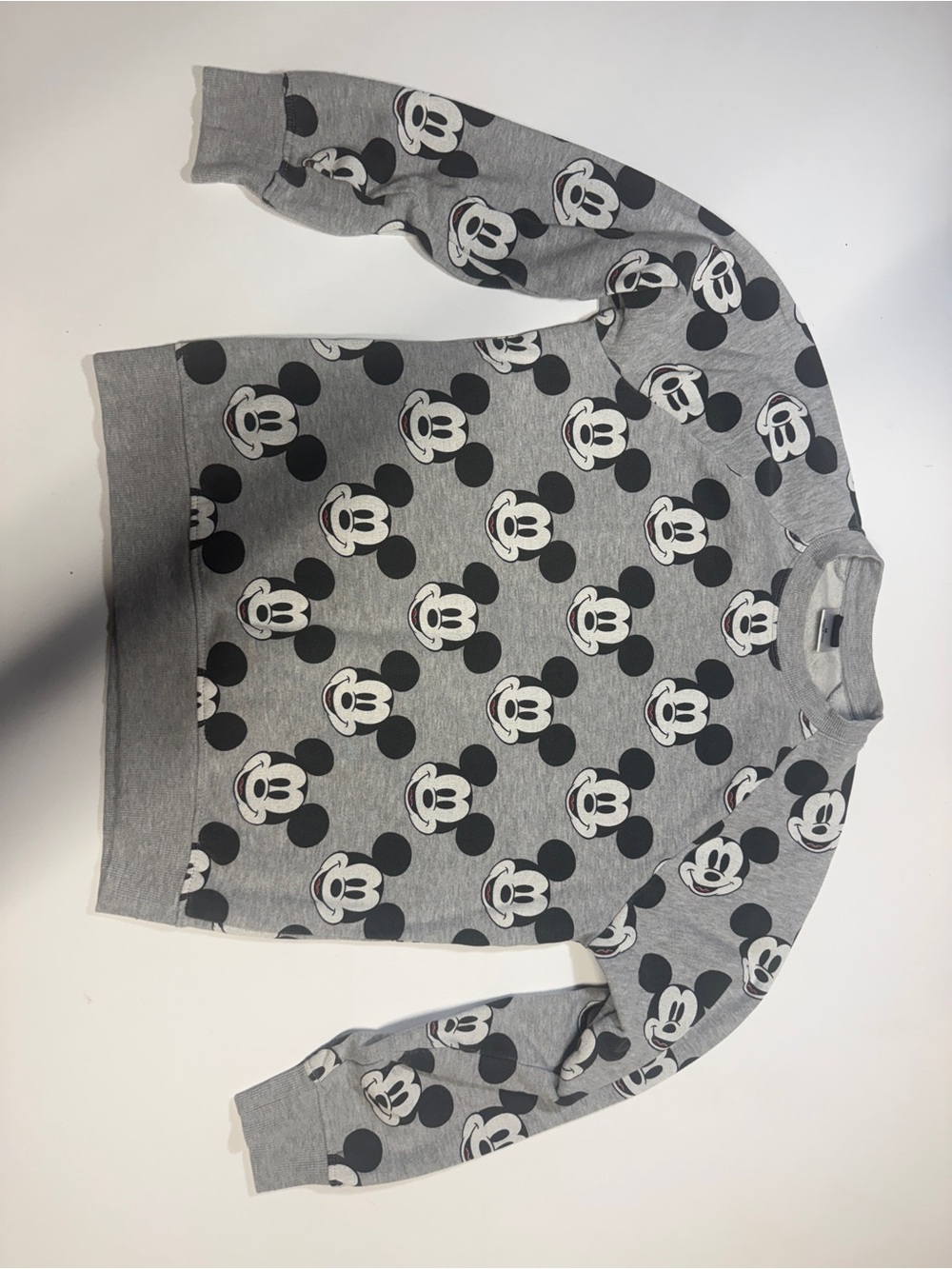 Disney Light Gray Mickey Graphic Sweatshirt
